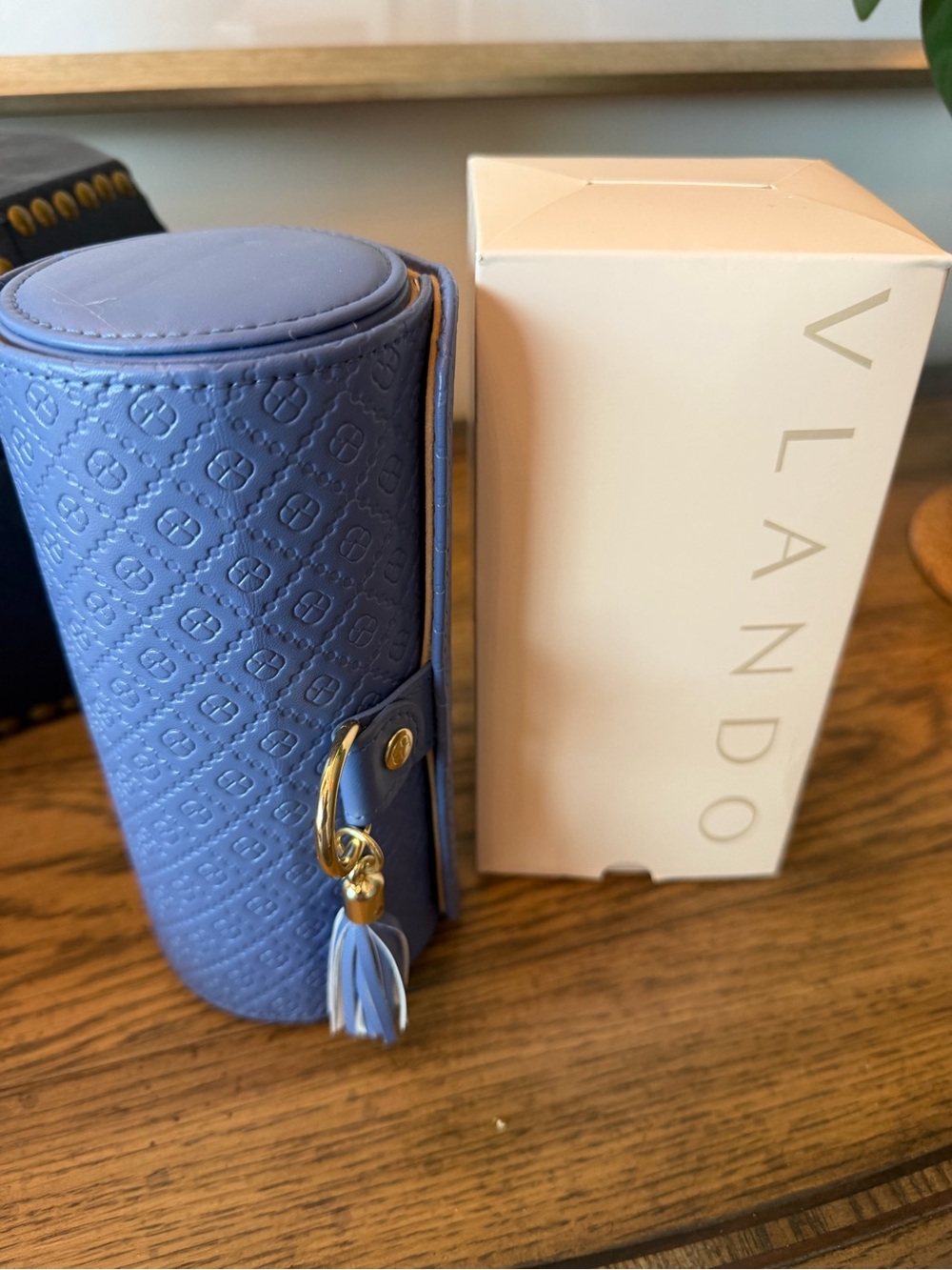 NWT Women's Lavender Tassel travel jewelry case